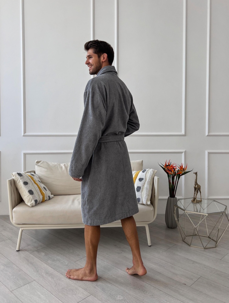Cotton Grey Bathrobe