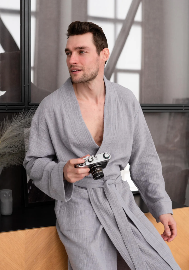 Muslin Robe with Pockets