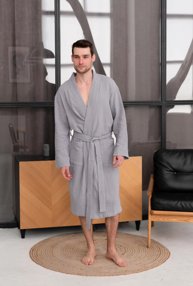 Muslin Robe with Pockets