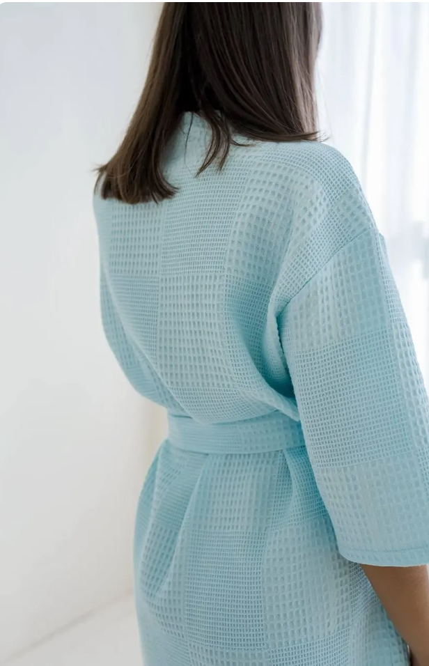Waffle Mint Bathrobe
