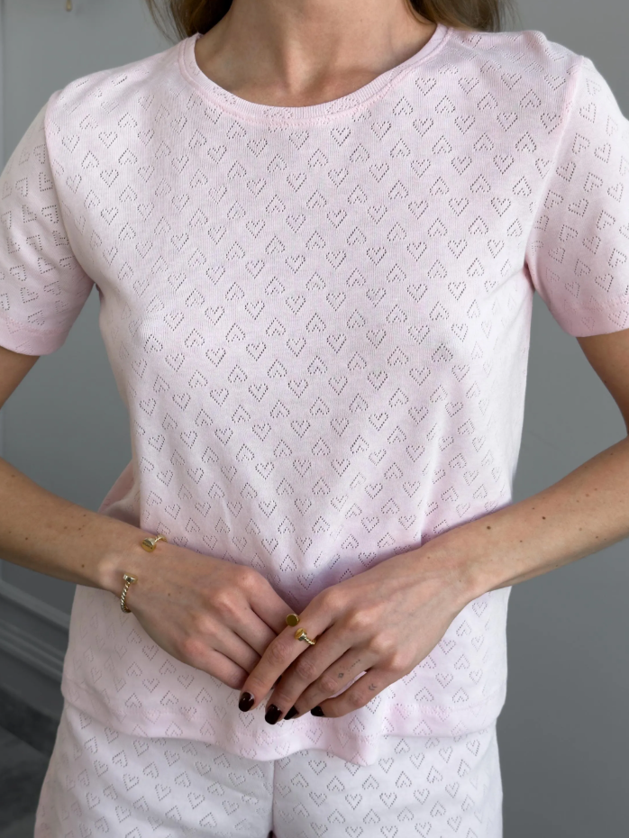 Pink Pajama Set T-shirt & Shorts