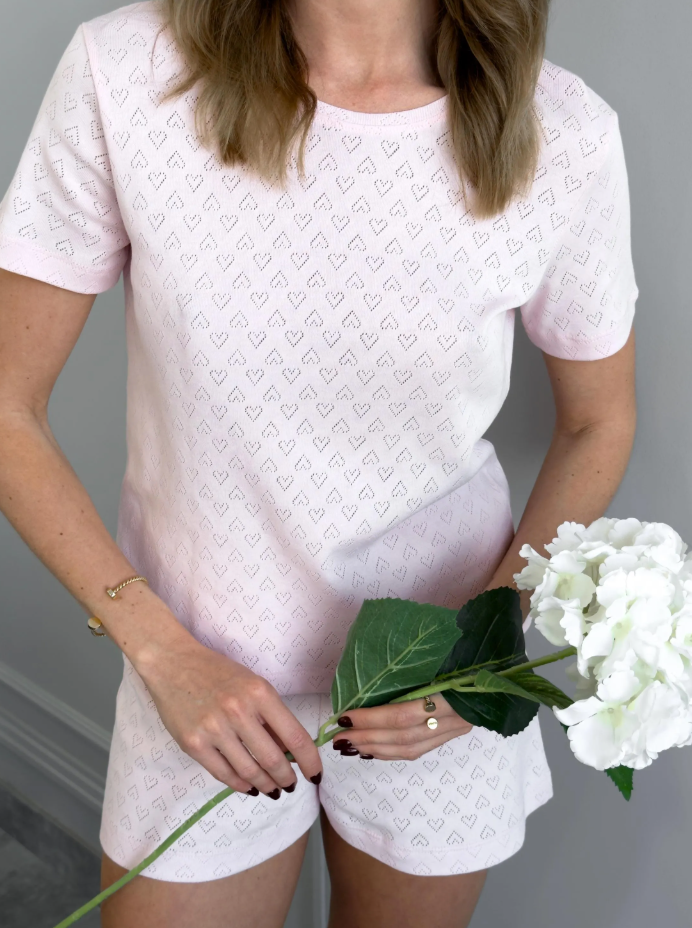 Pink Pajama Set T-shirt & Shorts