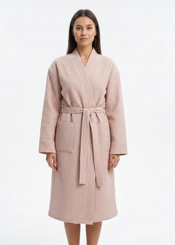 Beige Waffle Robe