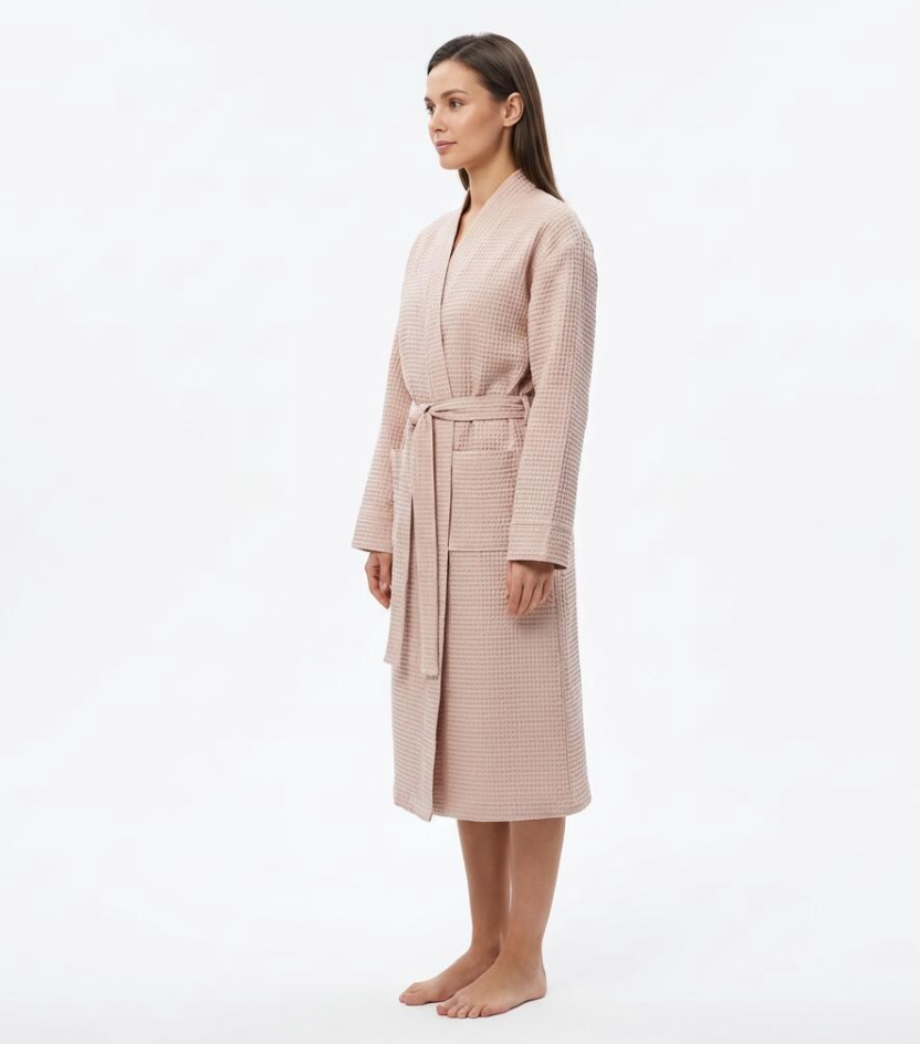 Beige Waffle Robe