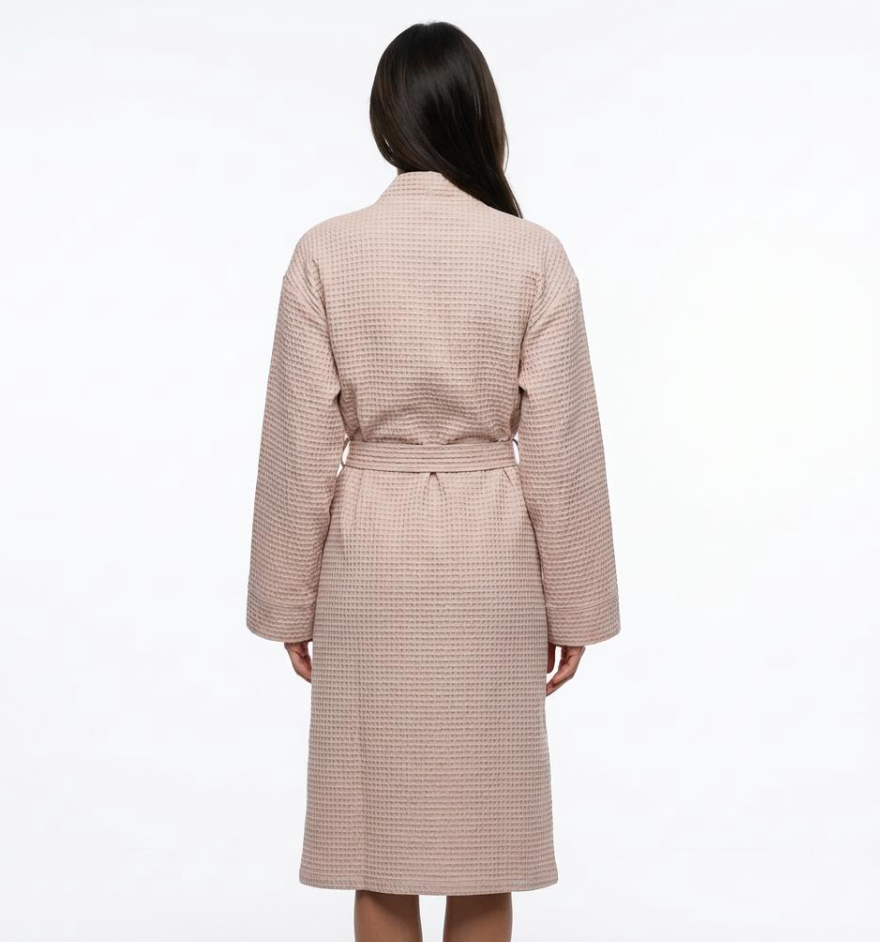 Beige Waffle Robe