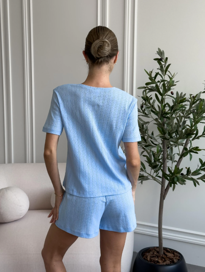 Women’s Blue Pajama Set