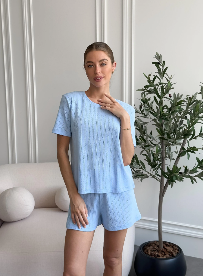 Women’s Blue Pajama Set