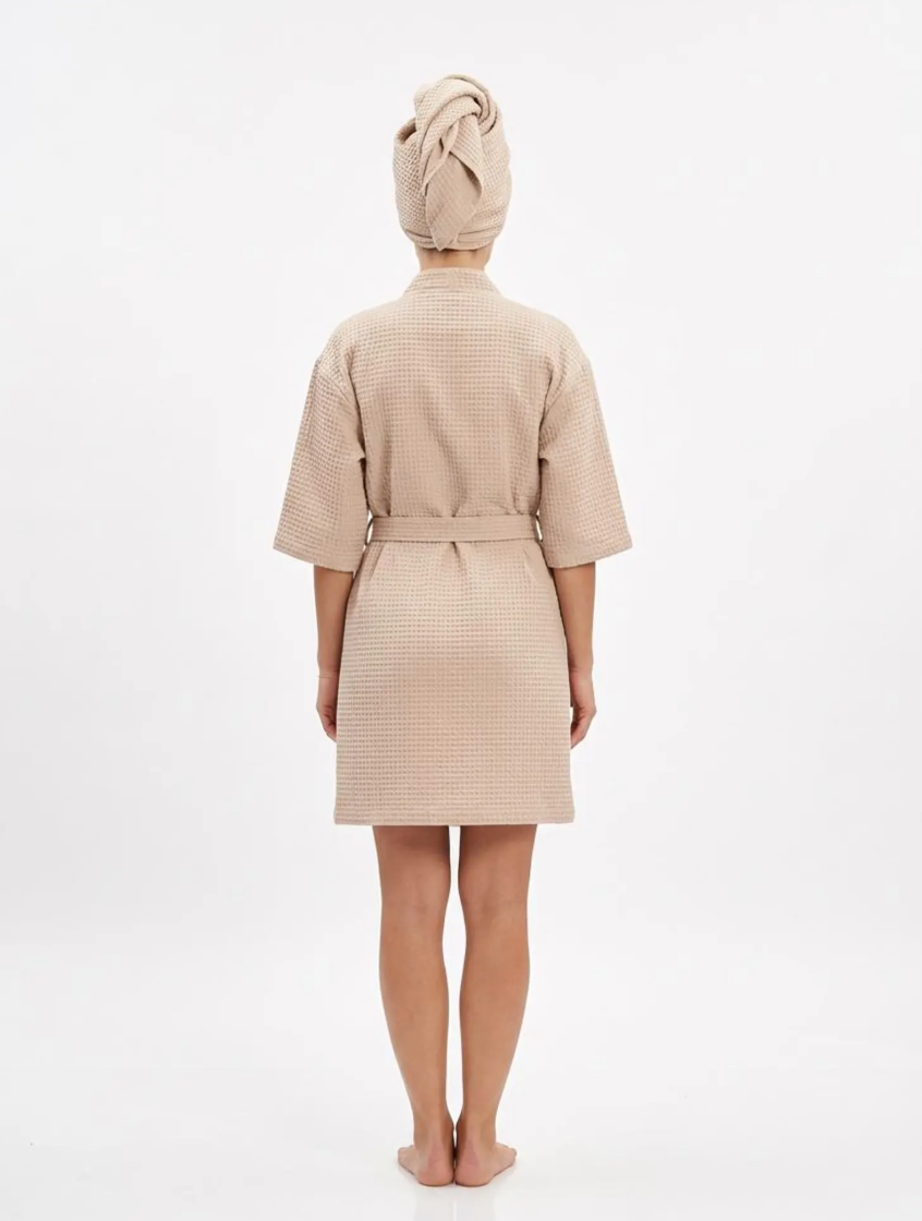 Gift Box: Waffle Cotton Robe & Towel