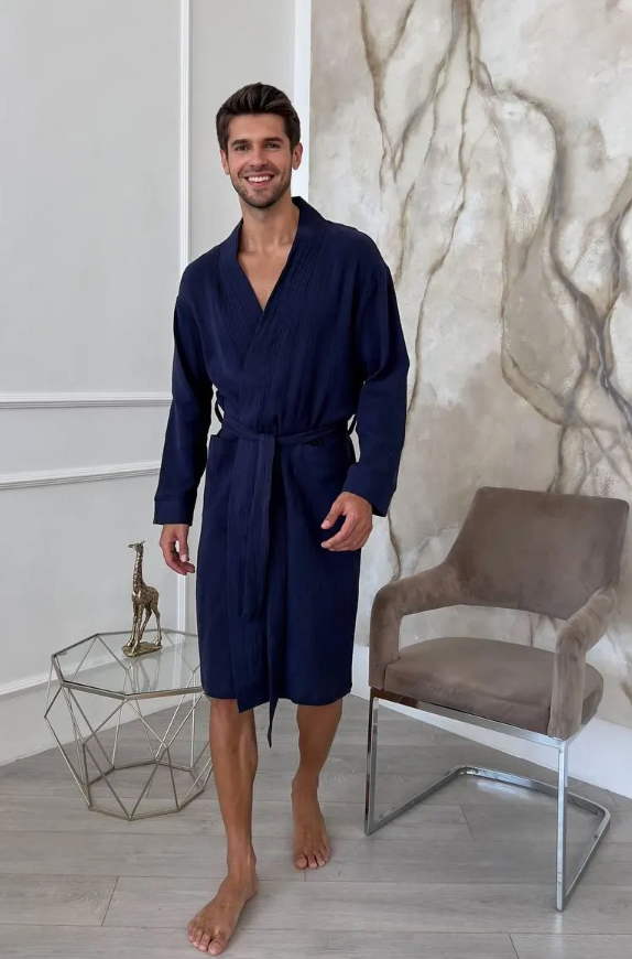 Muslin Robe with Pockets