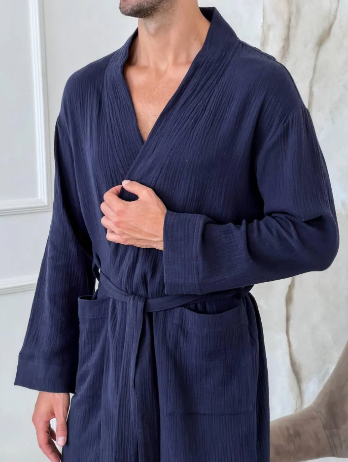 Muslin Robe with Pockets