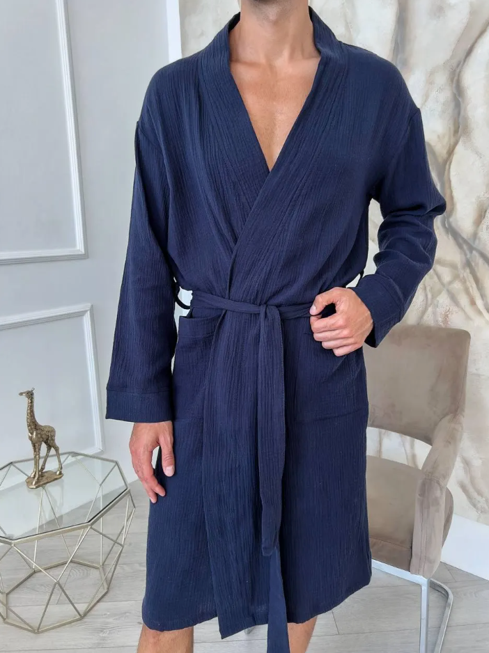 Muslin Robe with Pockets