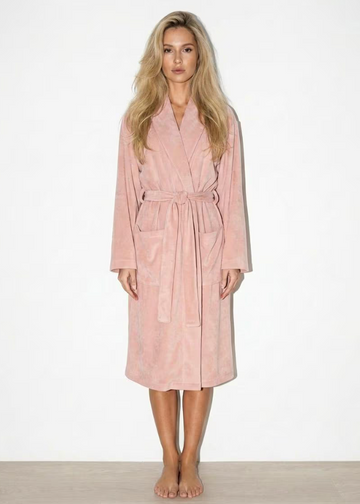 Peach Velour Robe