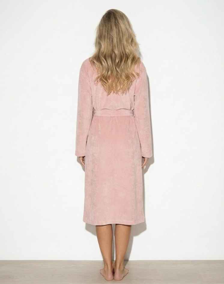 Peach Velour Robe