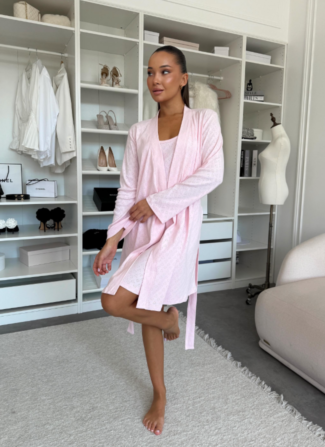 Pink Heart Cami Dress & Robe