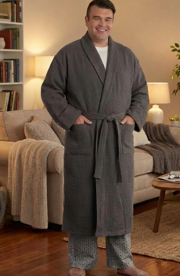 Plus Size Waffle Robe 2XL–4XL