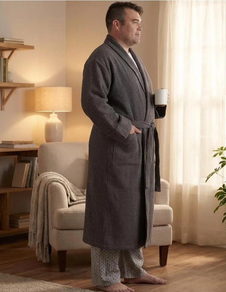 Plus Size Waffle Robe 2XL–4XL