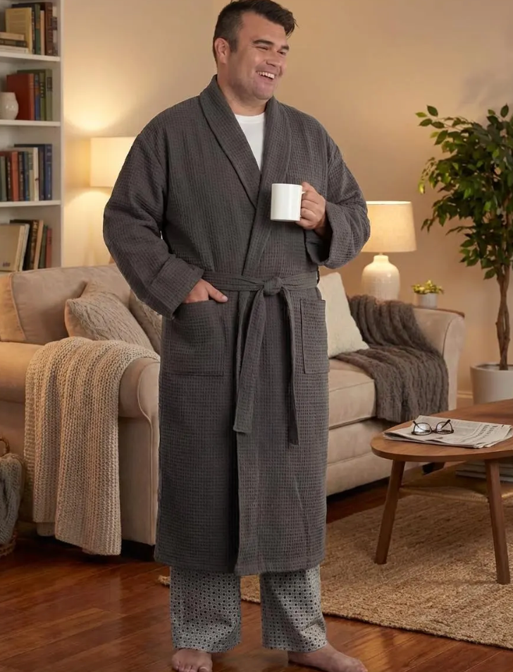 Plus Size Waffle Robe 2XL–4XL