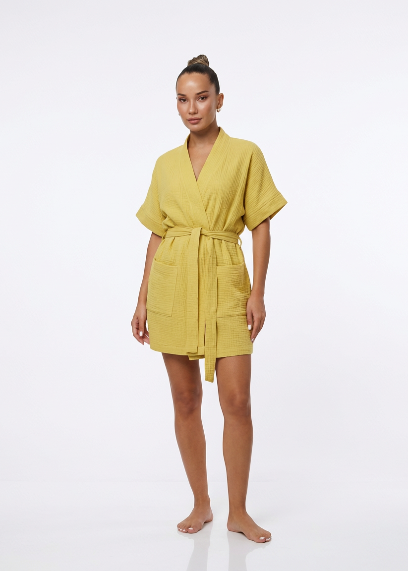 Muslin Robe with Pockets