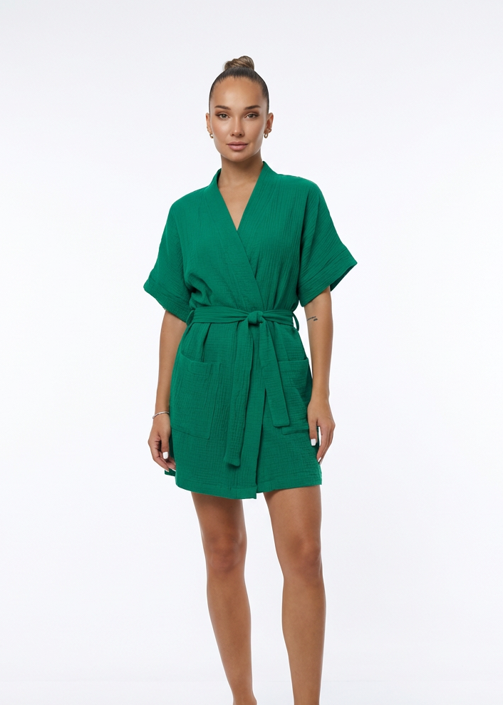 Muslin Robe with Pockets