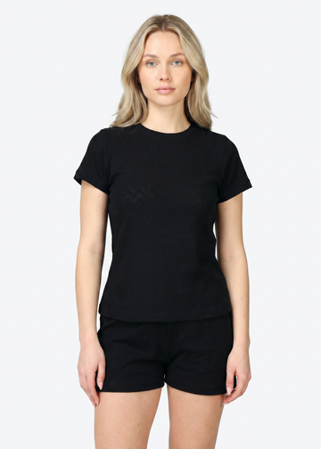 Rose Amour Black Cotton Pajama Set