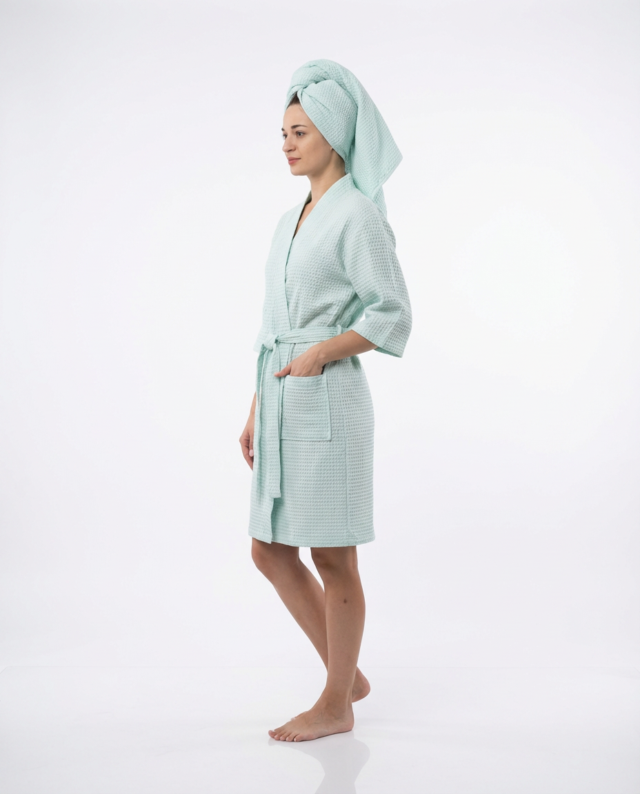 Waffle Robe & Towel Set