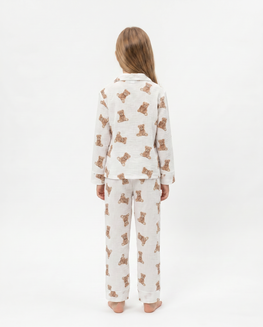 Kids Muslin Teddy Pajama Set