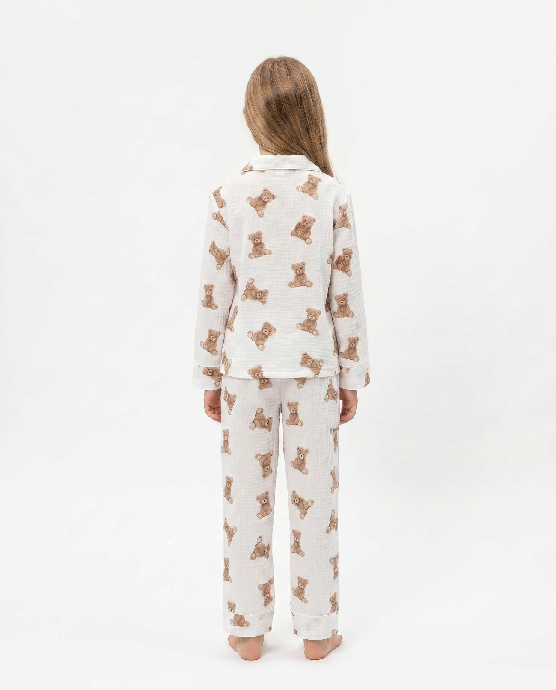 Kids Muslin Teddy Pajama Set
