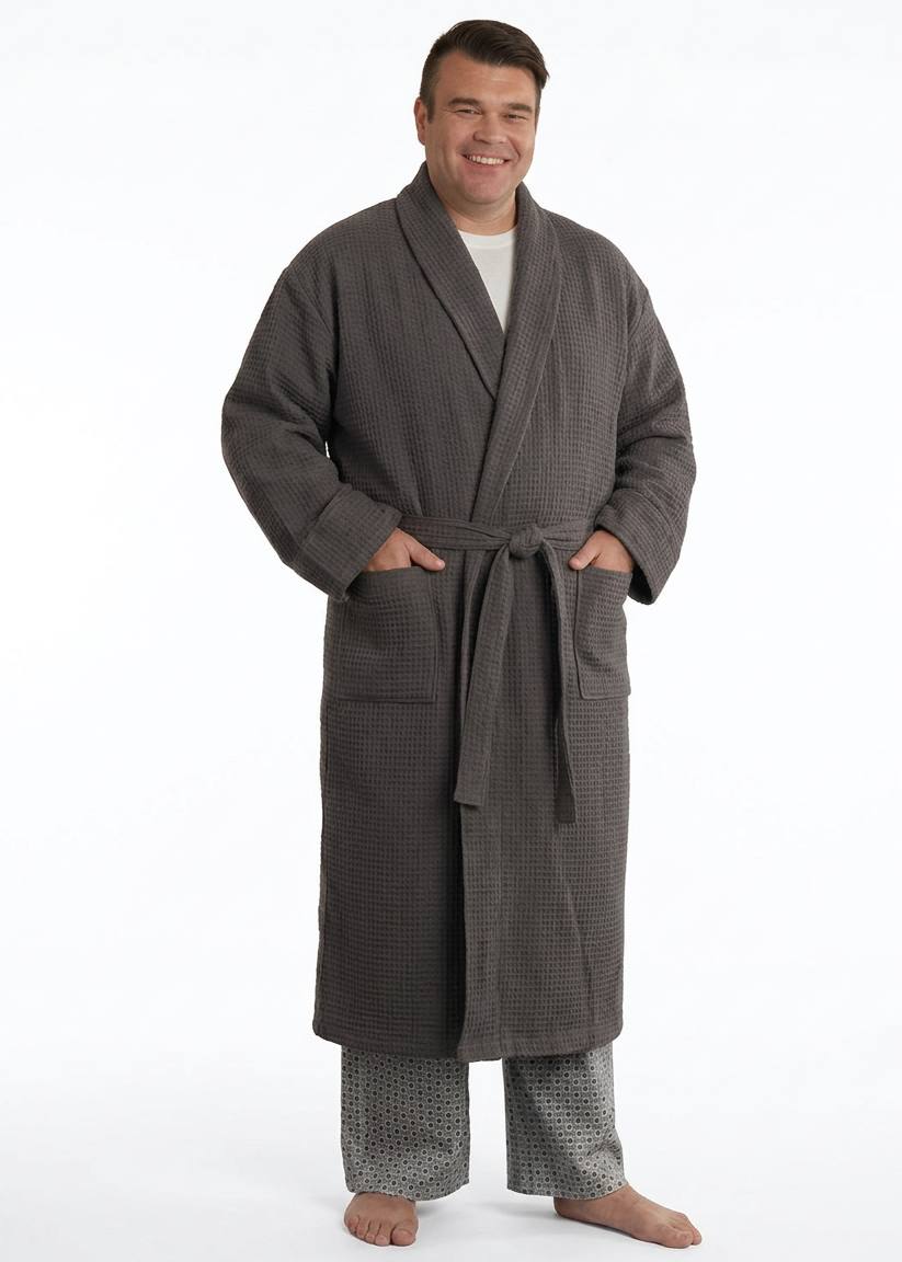 Plus Size Waffle Robe 2XL–4XL
