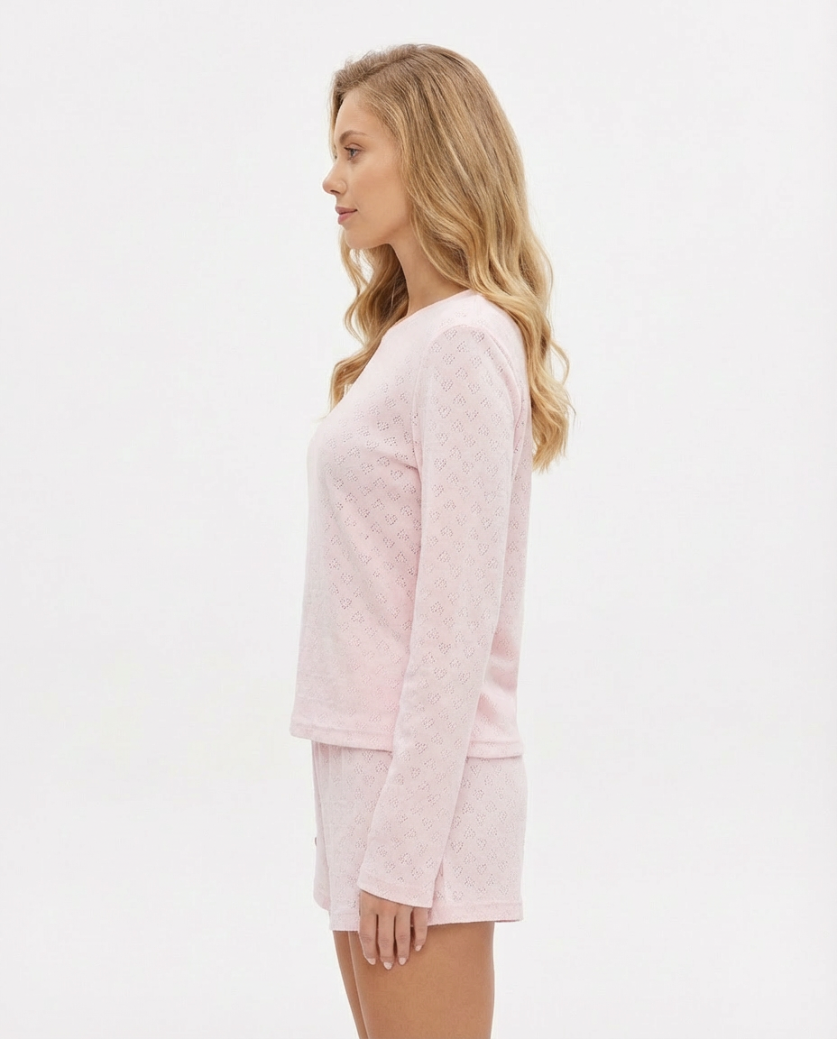 Pajama Set Long Sleeve & Shorts