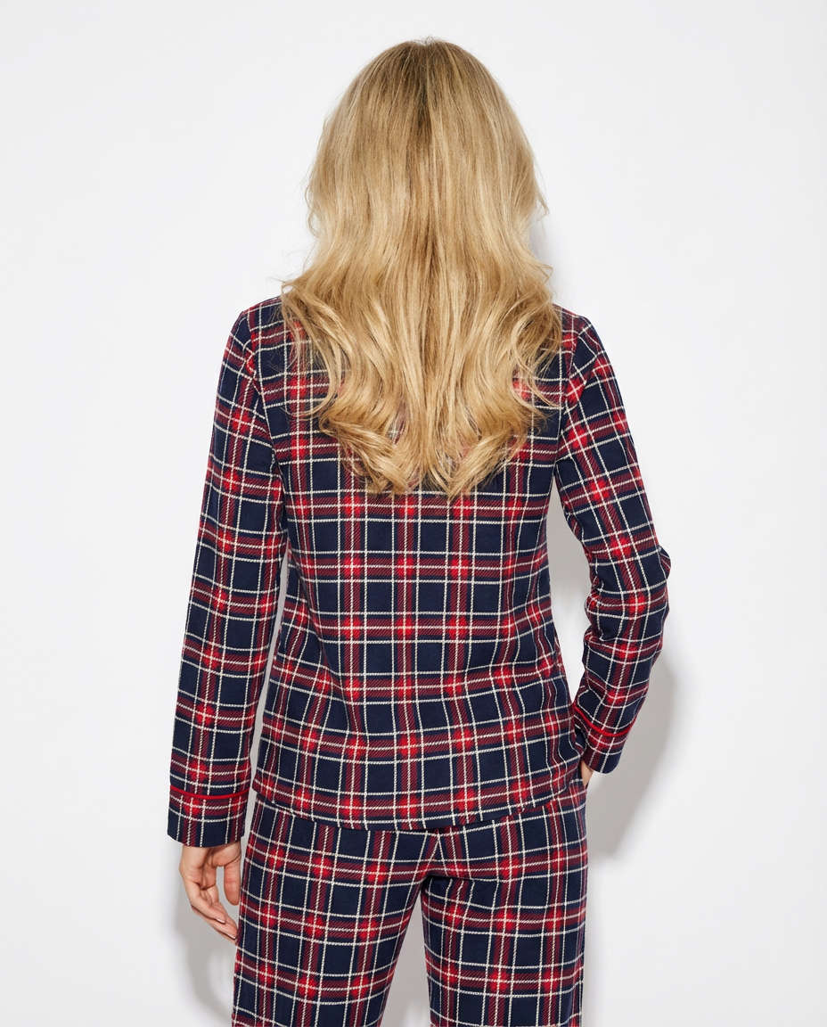 Women’s Pajama Set – Button-Up Shirt & Pants