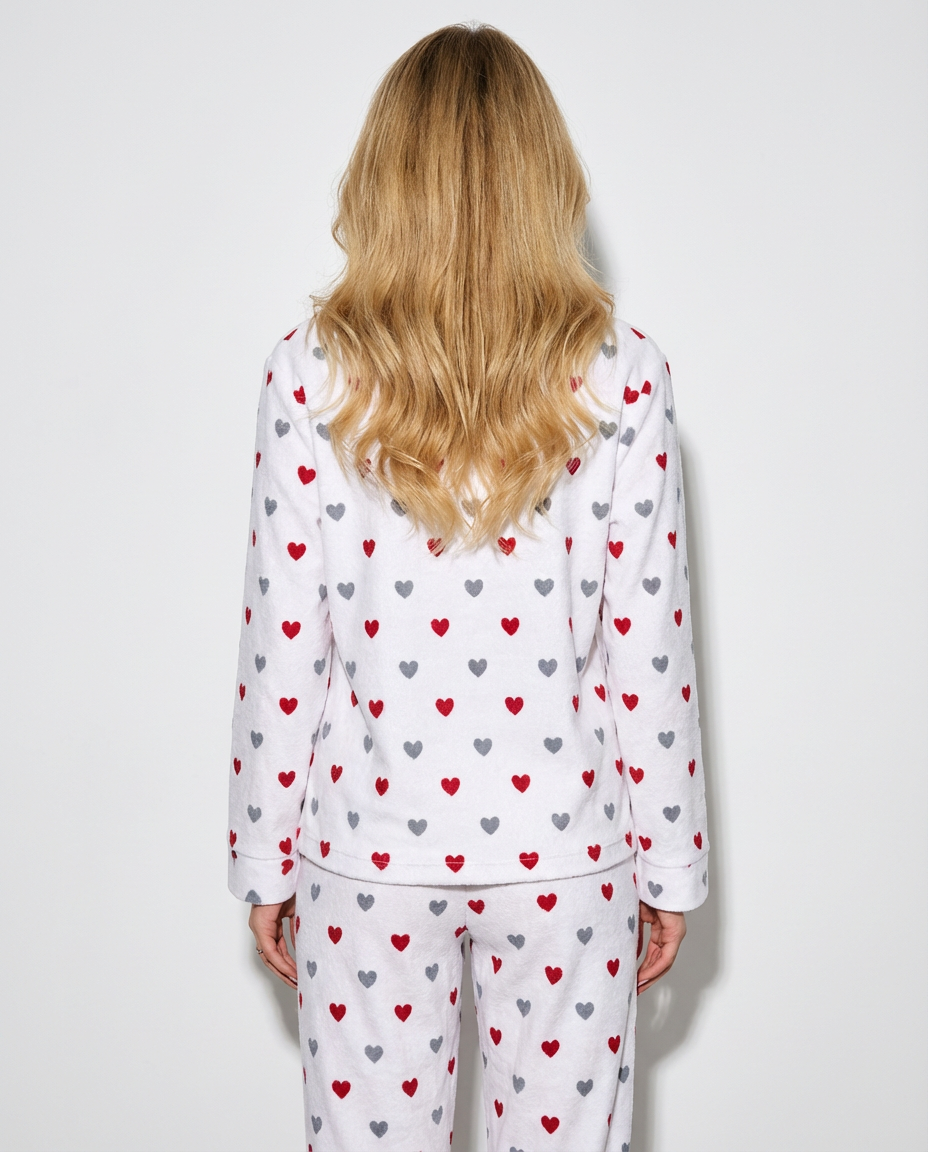 Pajama Set with Hearts