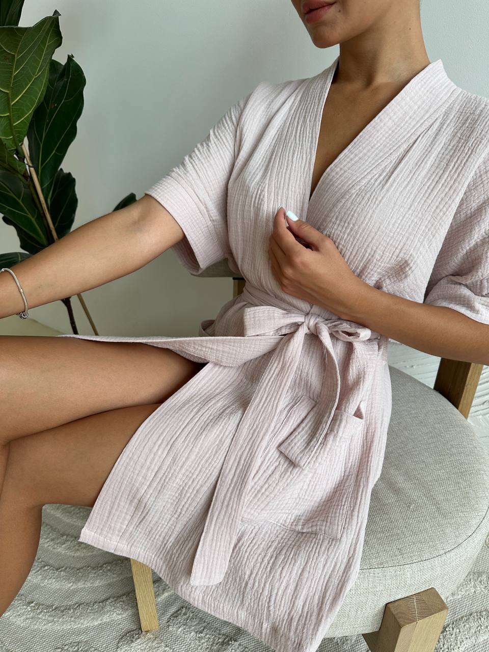 Muslin Robe with Pockets