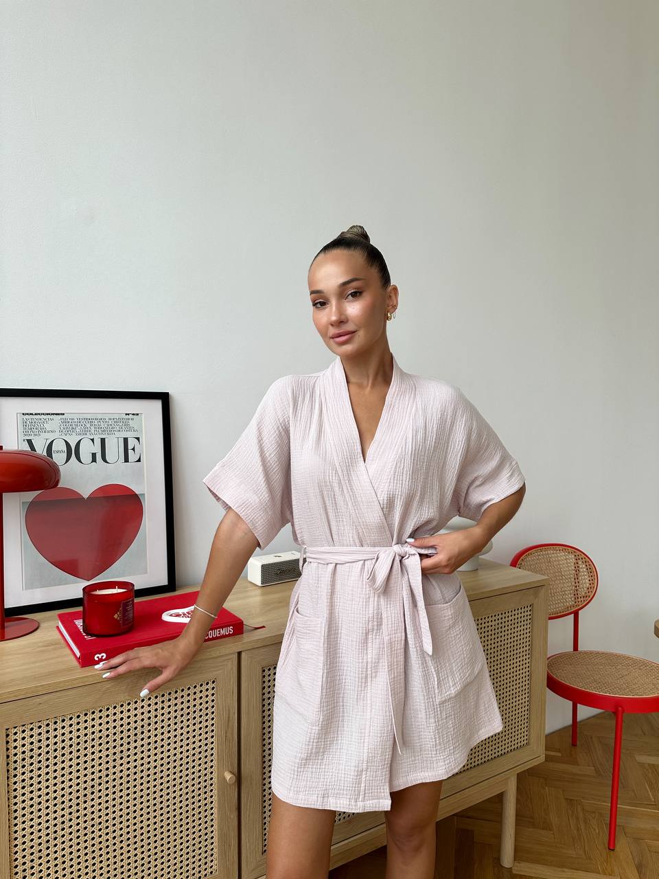 Muslin Robe with Pockets