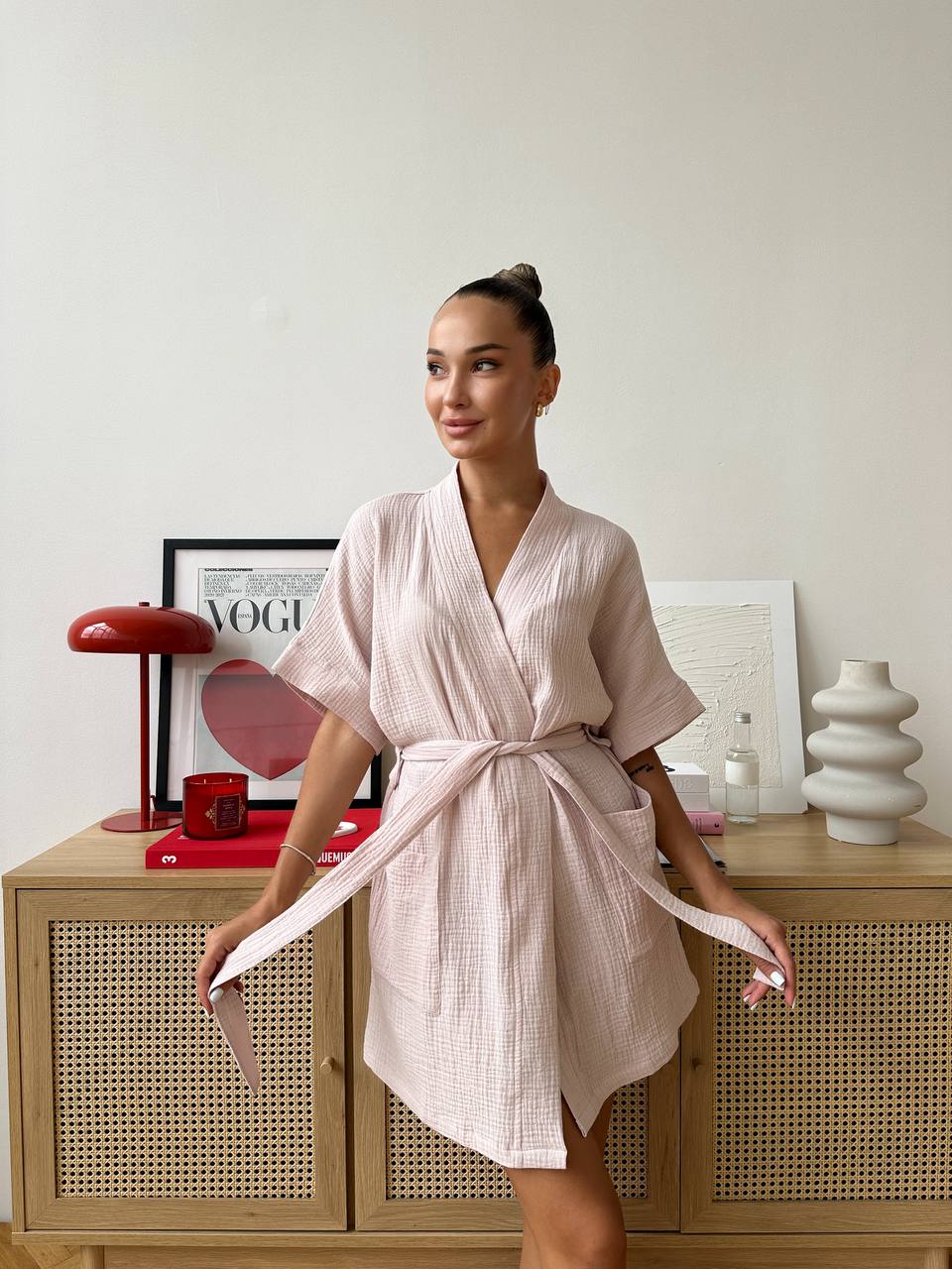 Muslin Robe with Pockets