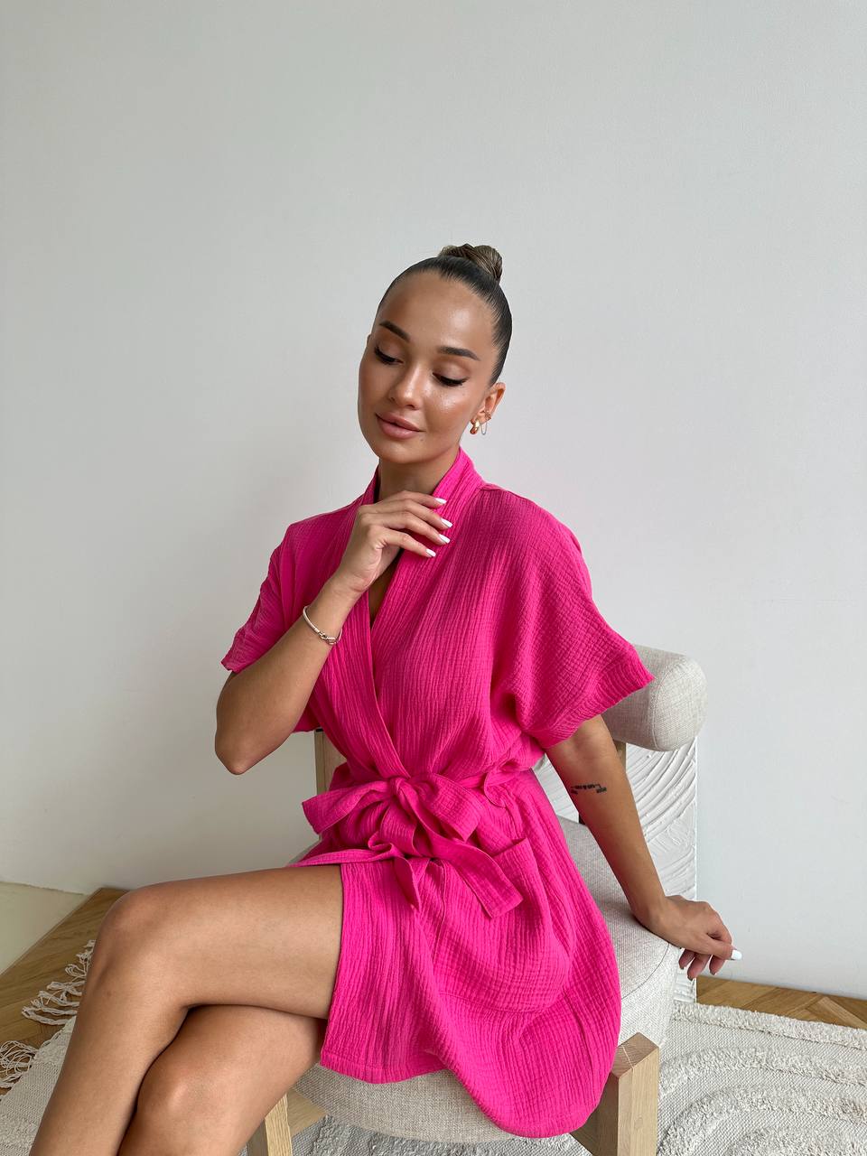 Muslin Robe with Pockets