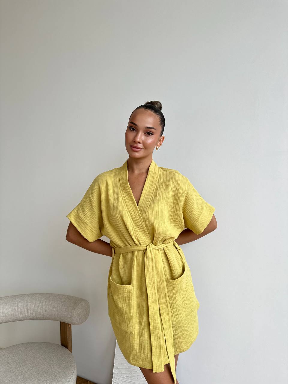 Muslin Robe with Pockets