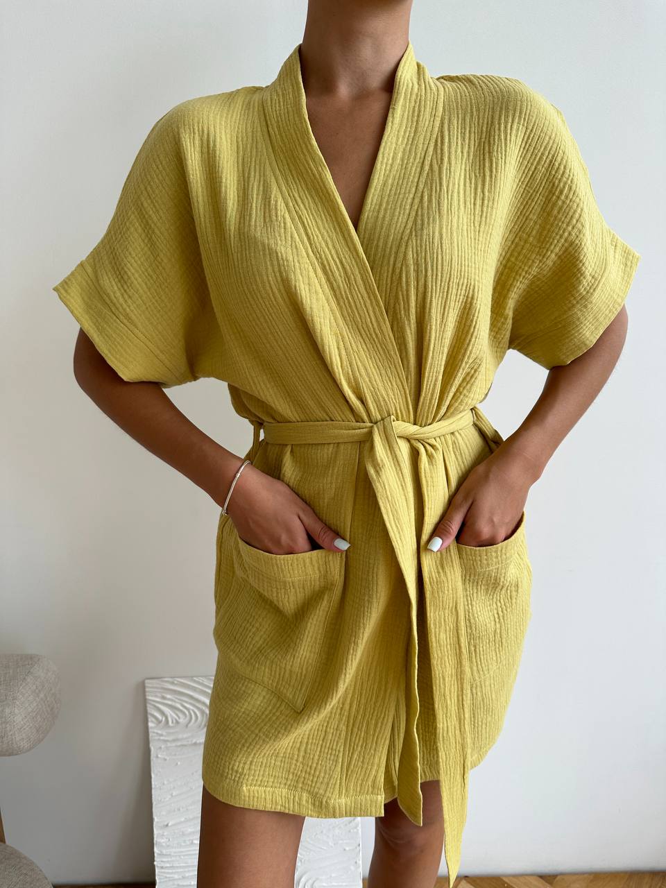 Muslin Robe with Pockets