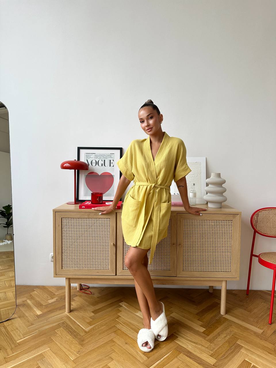 Muslin Robe with Pockets
