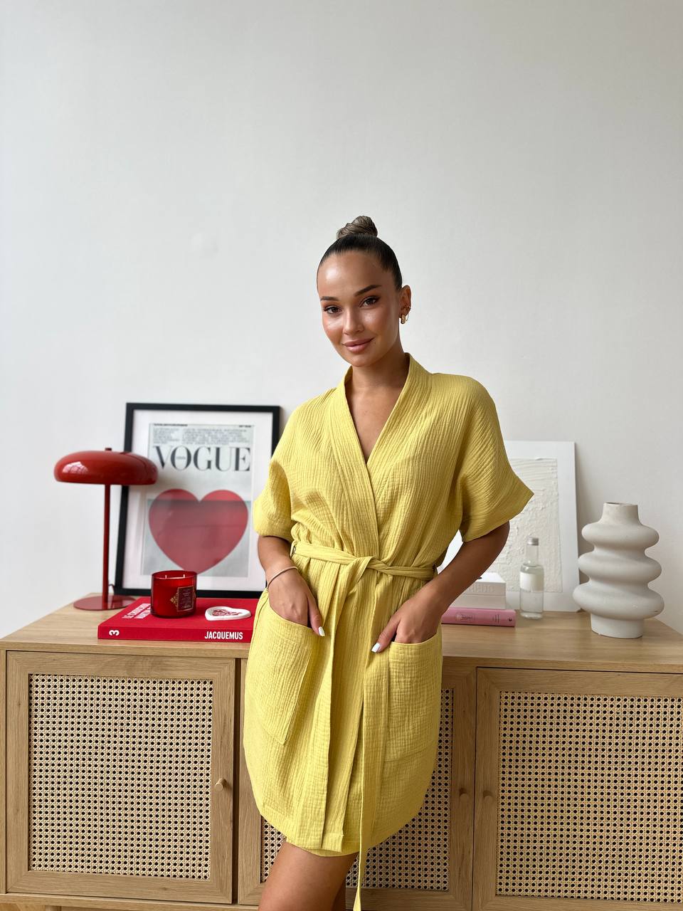 Muslin Robe with Pockets
