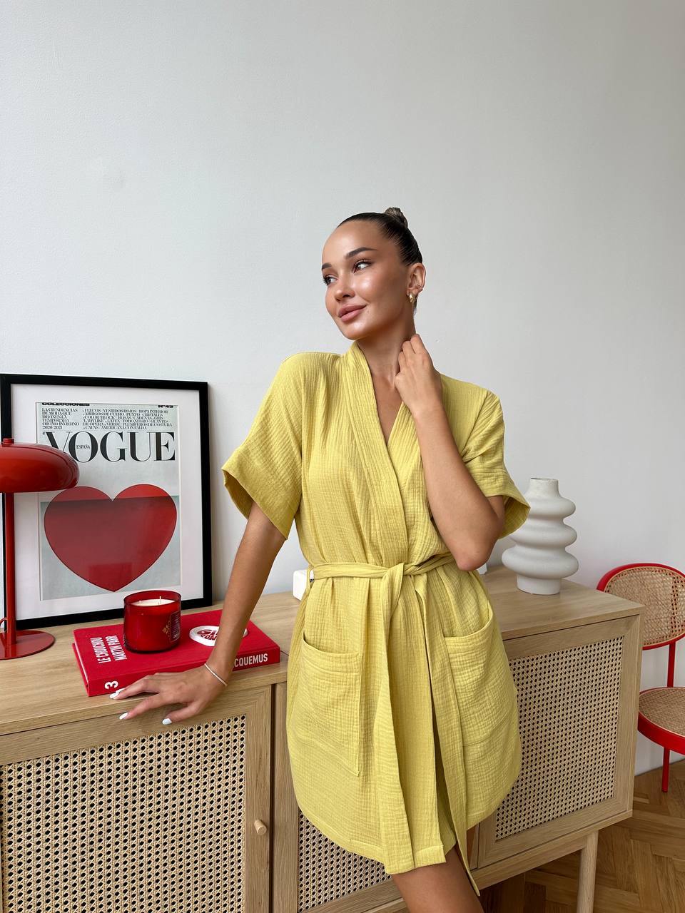 Muslin Robe with Pockets