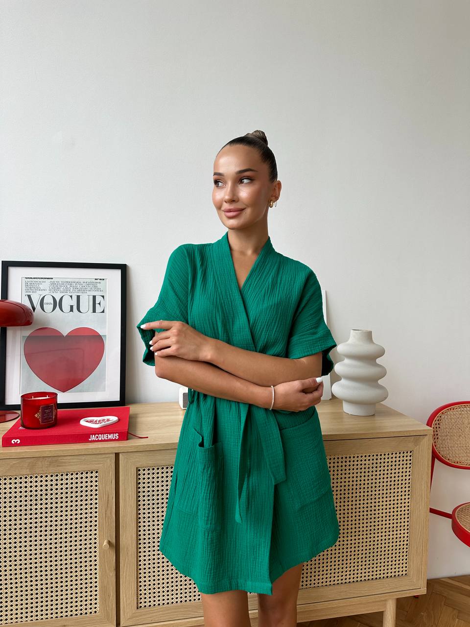 Muslin Robe with Pockets