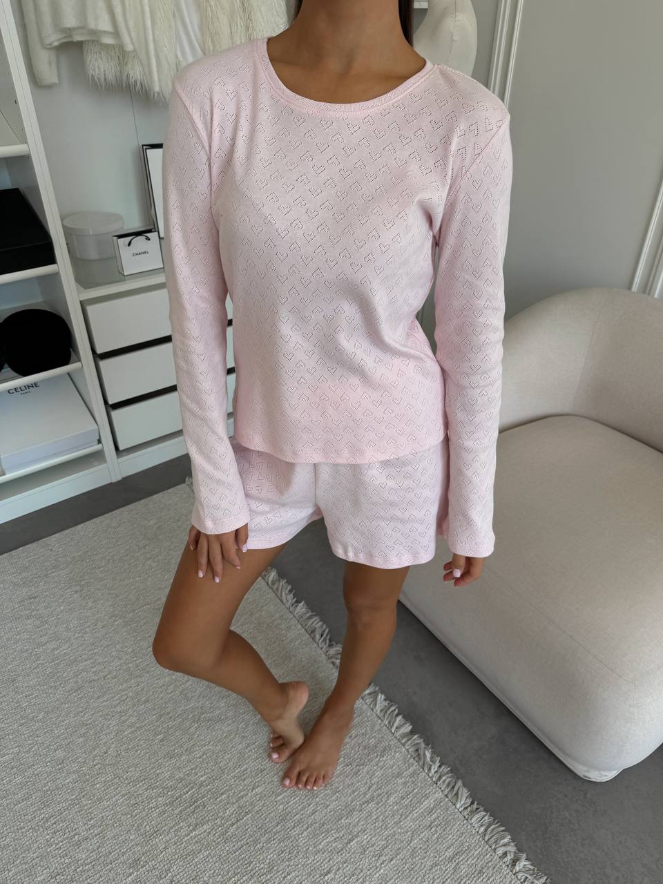 Pajama Set Long Sleeve & Shorts