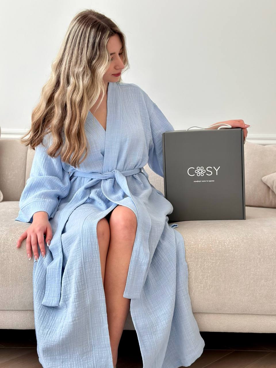 Blue Beach Kimono for Women