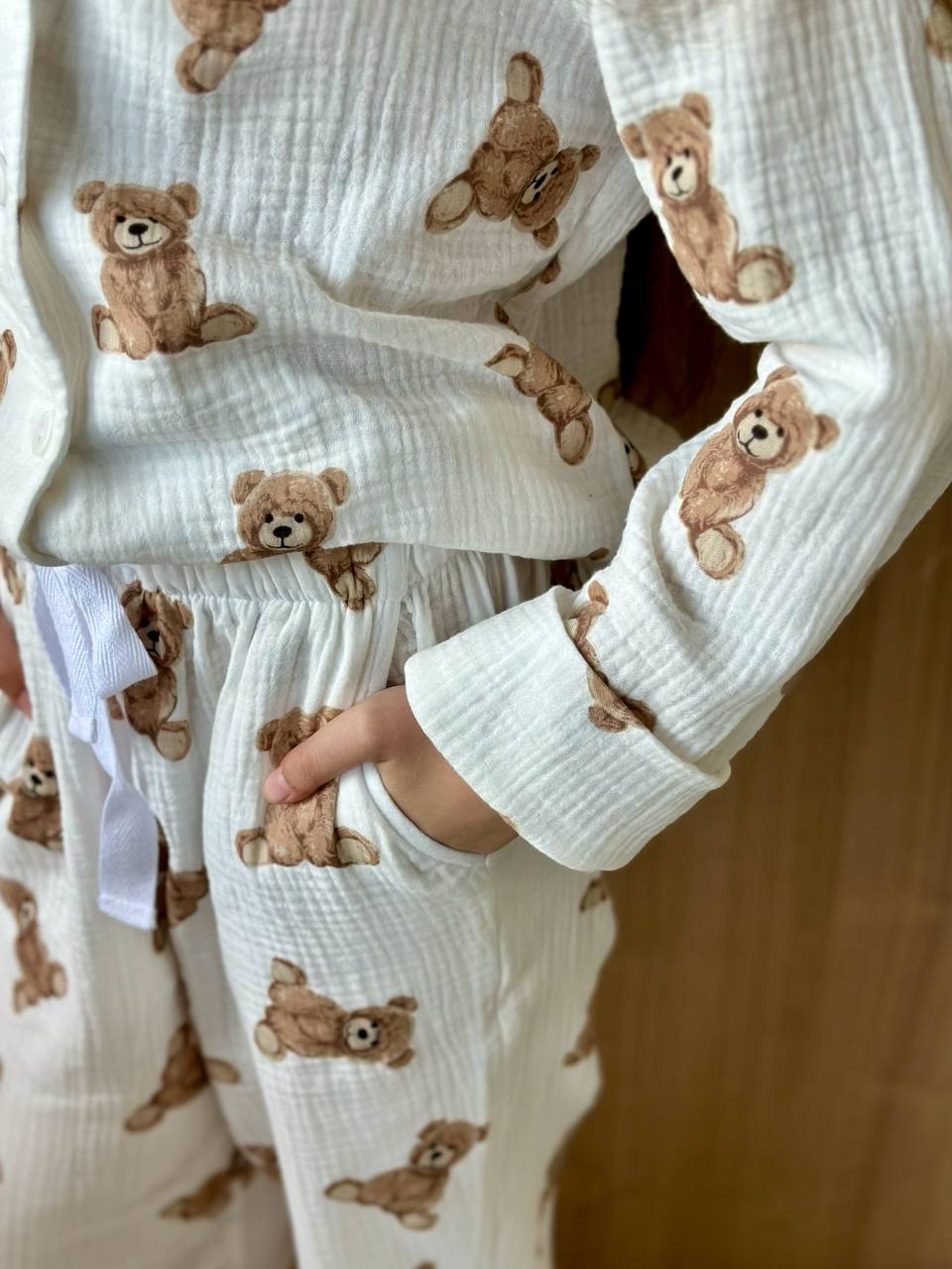 Teddy Muslin Pajamas – Mommy & Me Cotton Pajama Sets
