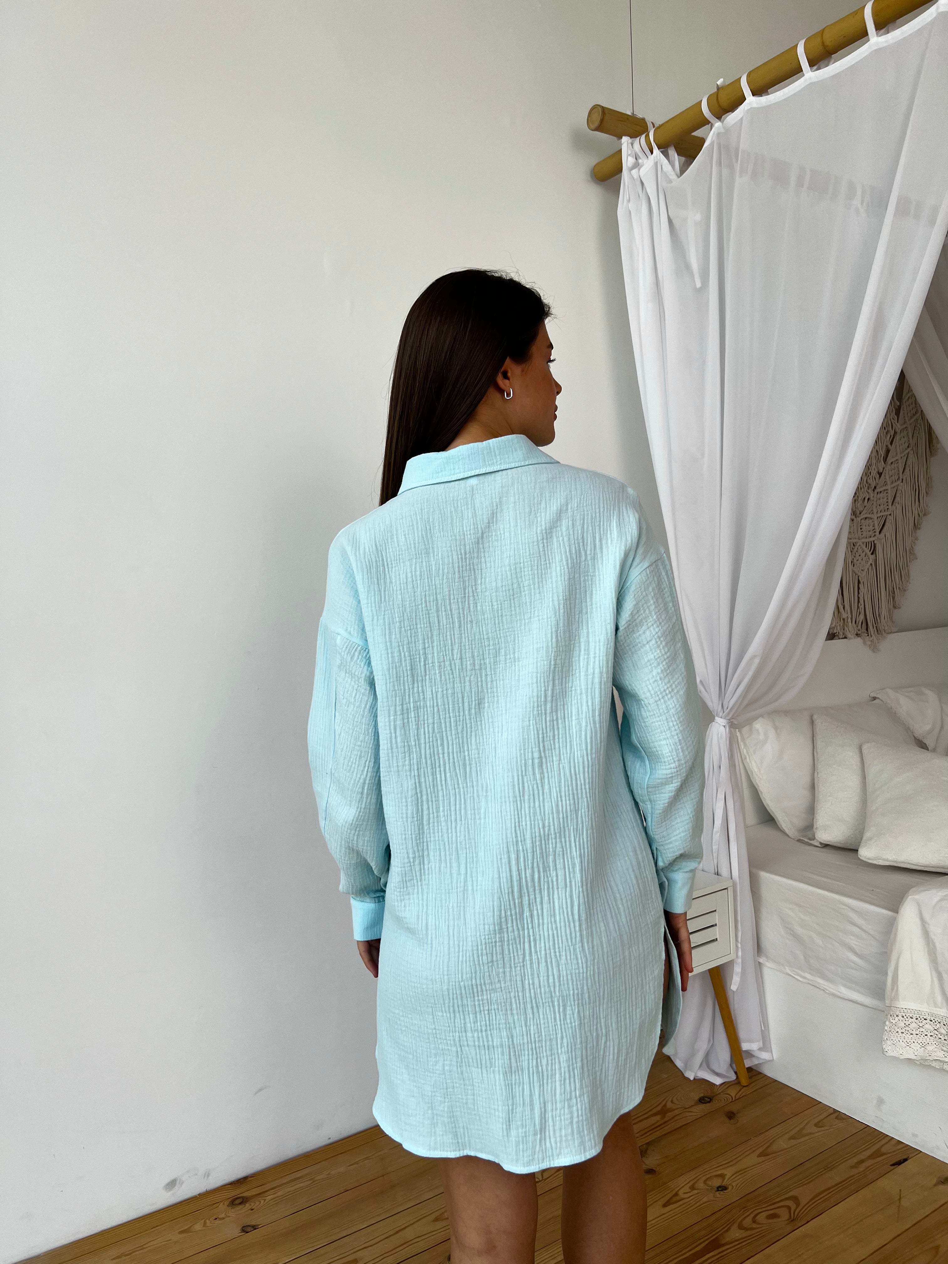 Chemise en mousseline de coton 100 % faite main pour femme, blouse double gaze, vêtement d'intérieur en coton, coupe ample et décontractée, chemise en mousseline verte