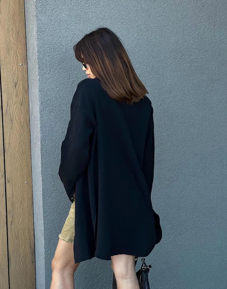 Lightweight Beach Cover-Up & Summer Cotton Shirt for Women VV