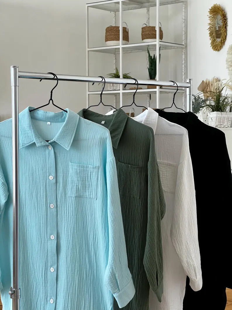Lightweight Beach Cover-Up & Summer Cotton Shirt for Women VV