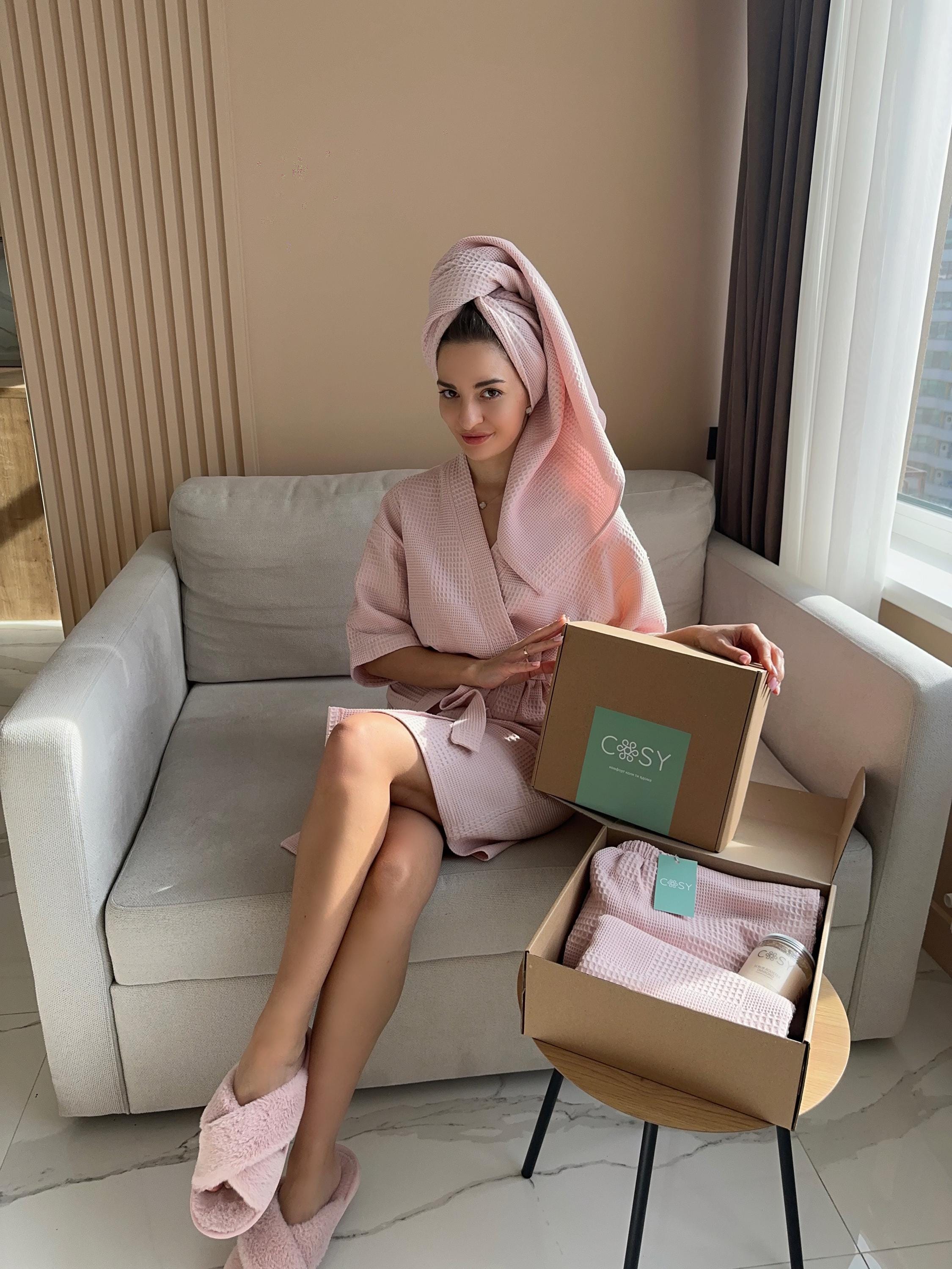 Waffle Robe & Towel Set