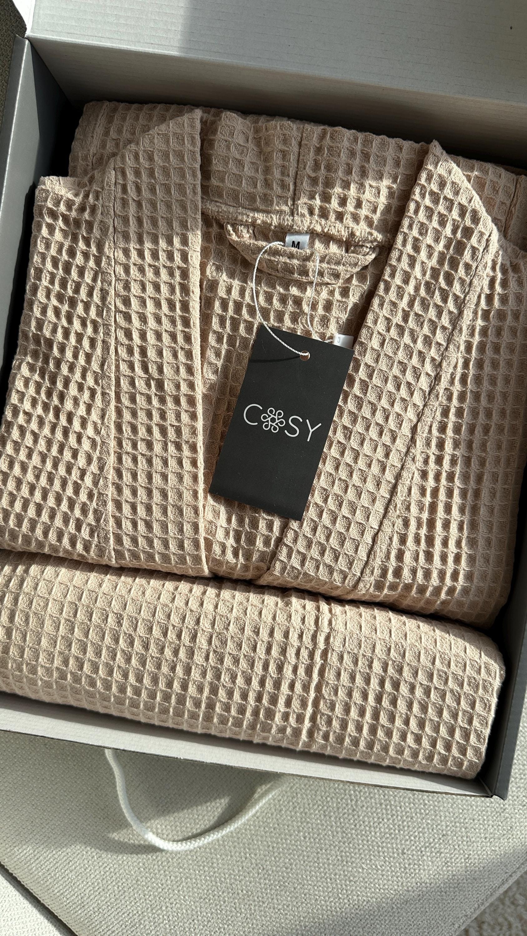 Gift Box: Waffle Cotton Robe & Towel