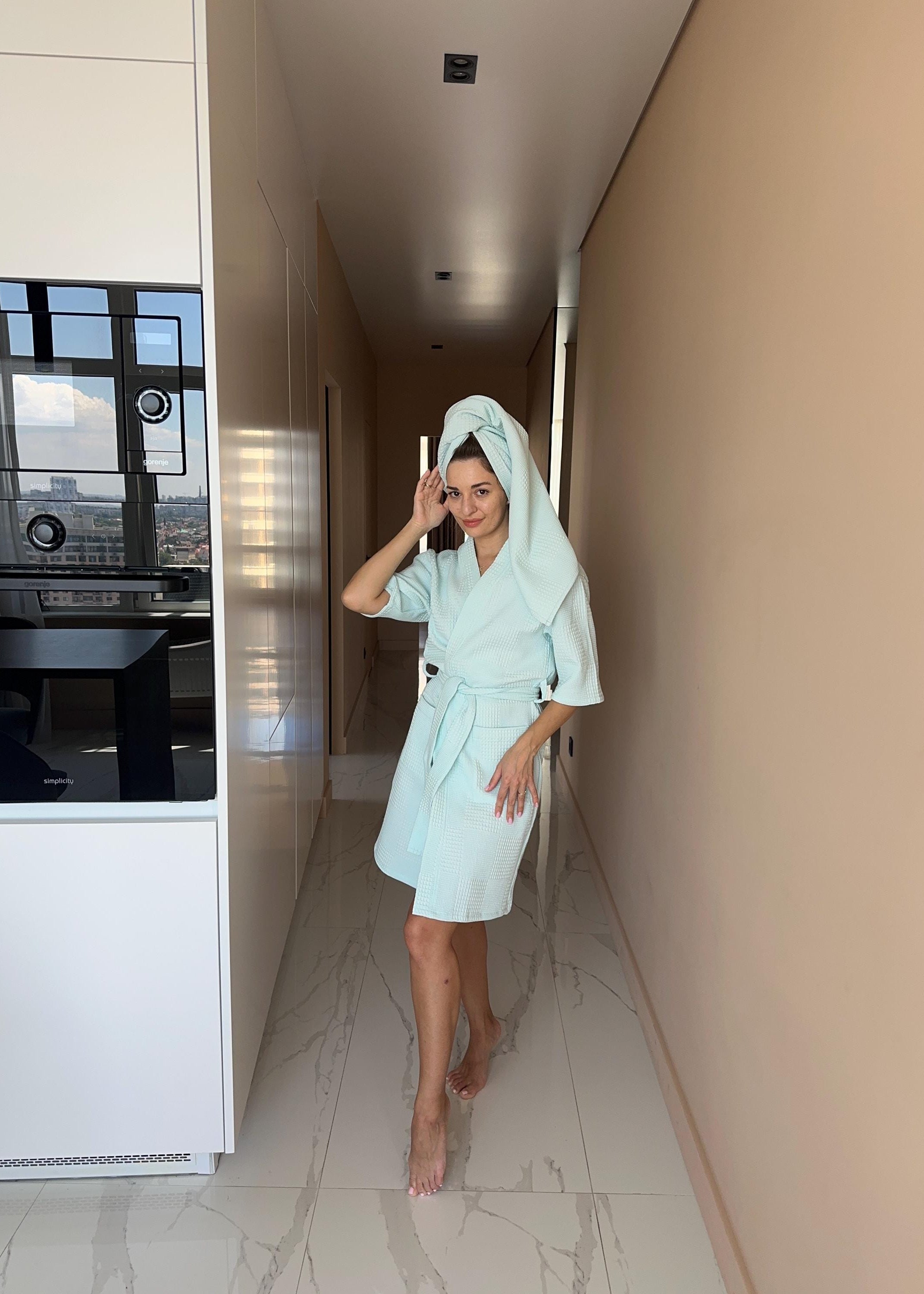 Waffle Robe & Towel Set